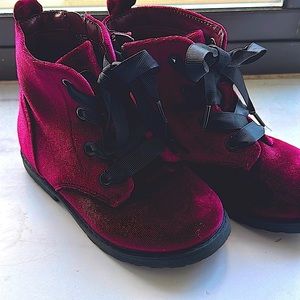 Velour Girls Boots